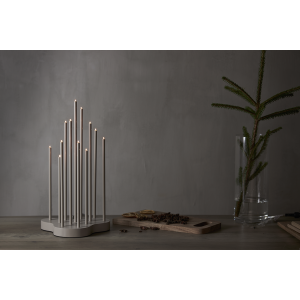 Adventslysestake Buzz 43 cm beige