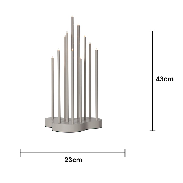 Adventslysestake Buzz 43 cm beige