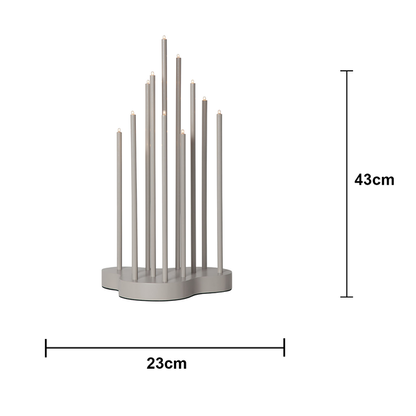 Adventslysestake Buzz 43 cm beige