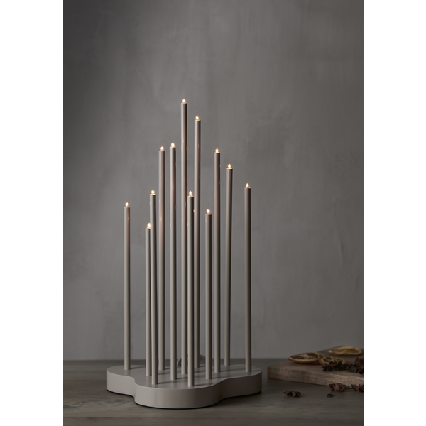 Adventslysestake Buzz 43 cm beige