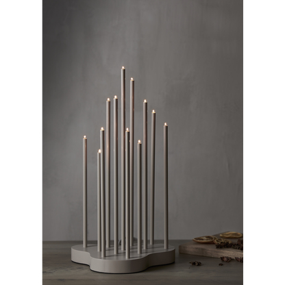 Adventslysestake Buzz 43 cm beige