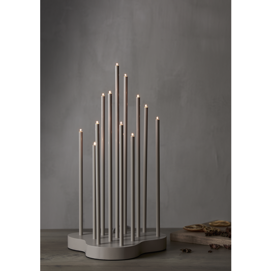 Adventslysestake Buzz 43 cm beige