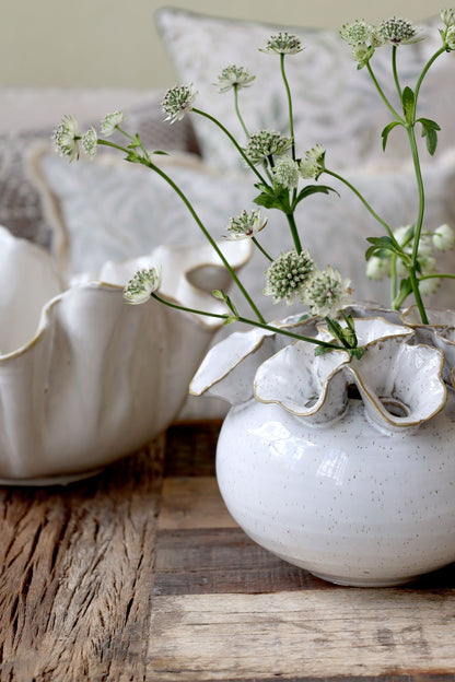 Dekorativ vase med 12 hull til blomster H15/Ø21 cm