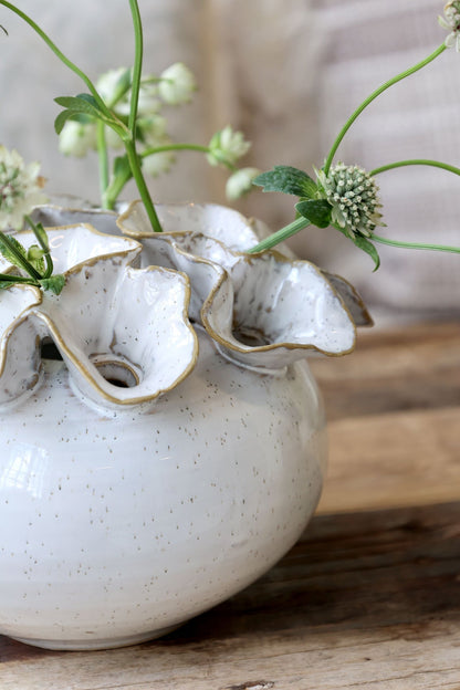 Dekorativ vase med 12 hull til blomster H15/Ø21 cm
