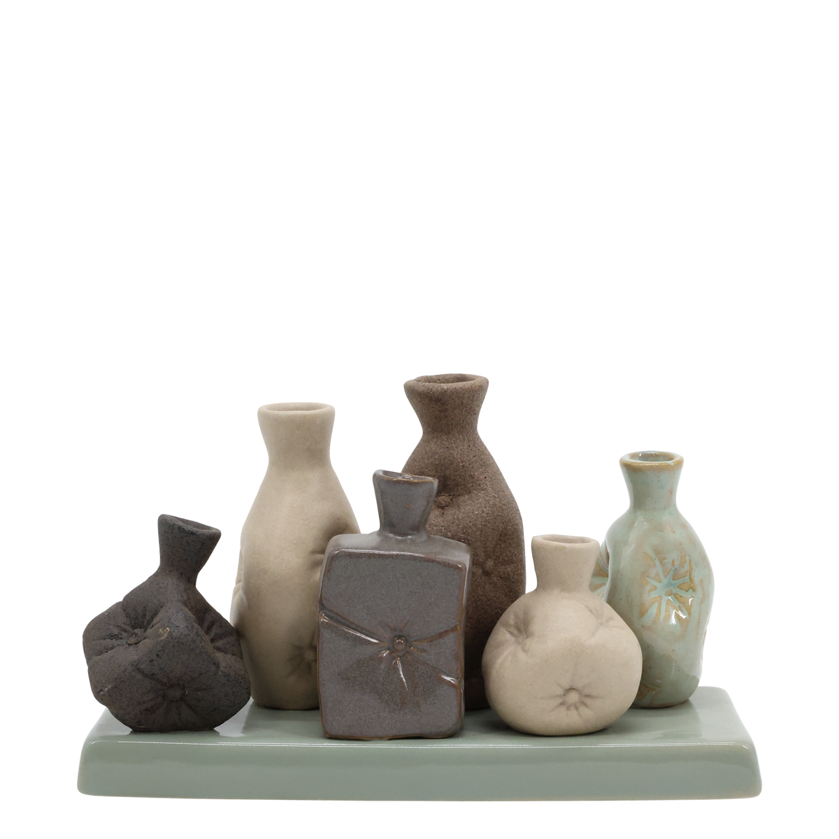 Dekorativ Vase på fat H11/L19/B7 cm
