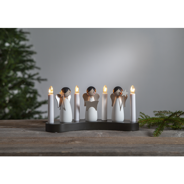 Adventslysestake Engel kor 31x15x8 cm