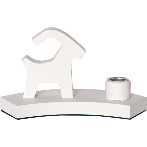 Julelysestake Bukk 18x10x6,5 cm Hvit