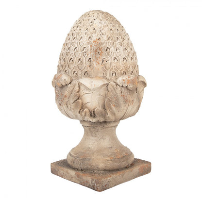 Dekorasjon ornament kjegle 45 cm beige keramikk