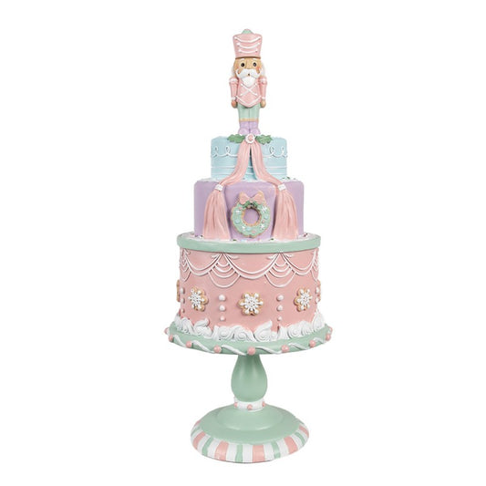 Juledekorasjon Nøtteknekker Kake 42 cm Pastell