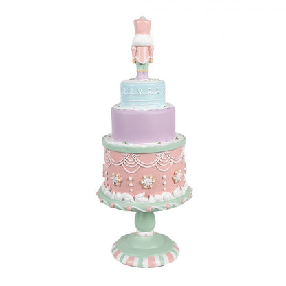 Juledekorasjon Nøtteknekker Kake 42 cm Pastell