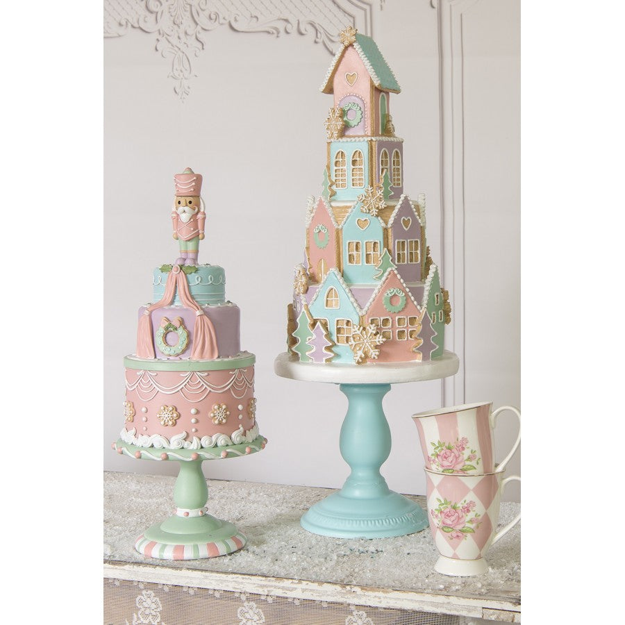 Juledekorasjon Nøtteknekker Kake 42 cm Pastell