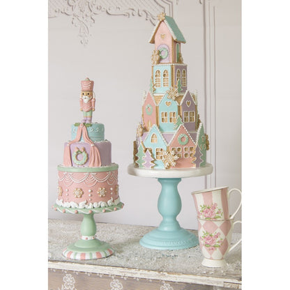 Juledekorasjon Nøtteknekker Kake 42 cm Pastell