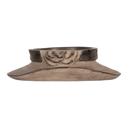 Dekorasjon Smykkeske Hatt Ø 22x11 cm Brun