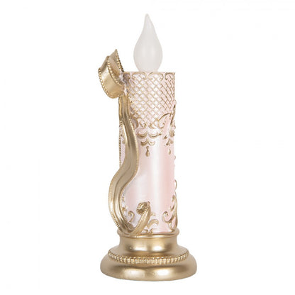 Dekorasjon med LED-belysning 25 cm i gullfarge