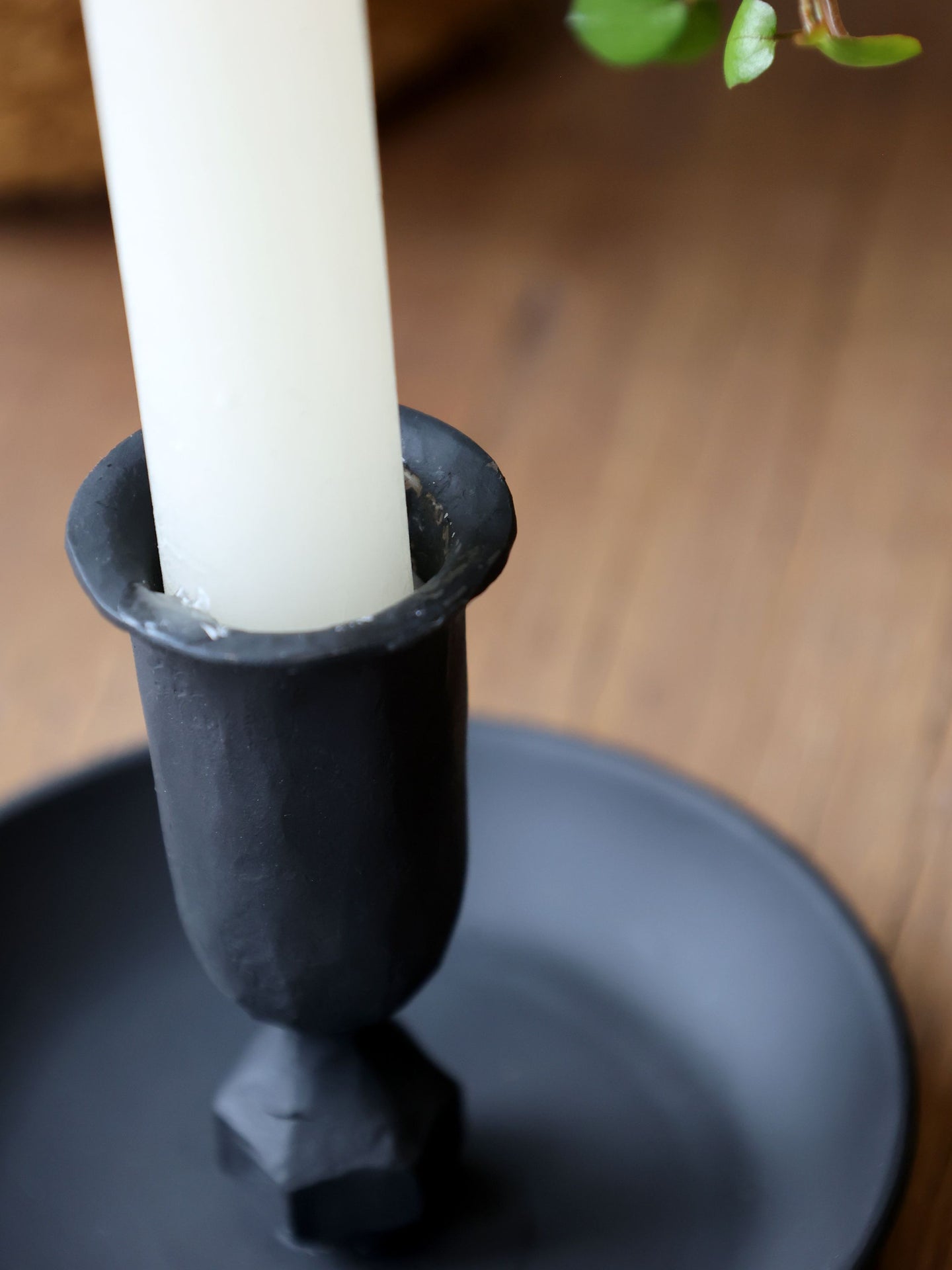 Ljusstake 2-pakk Jern antikk svart H9/Ø9 cm