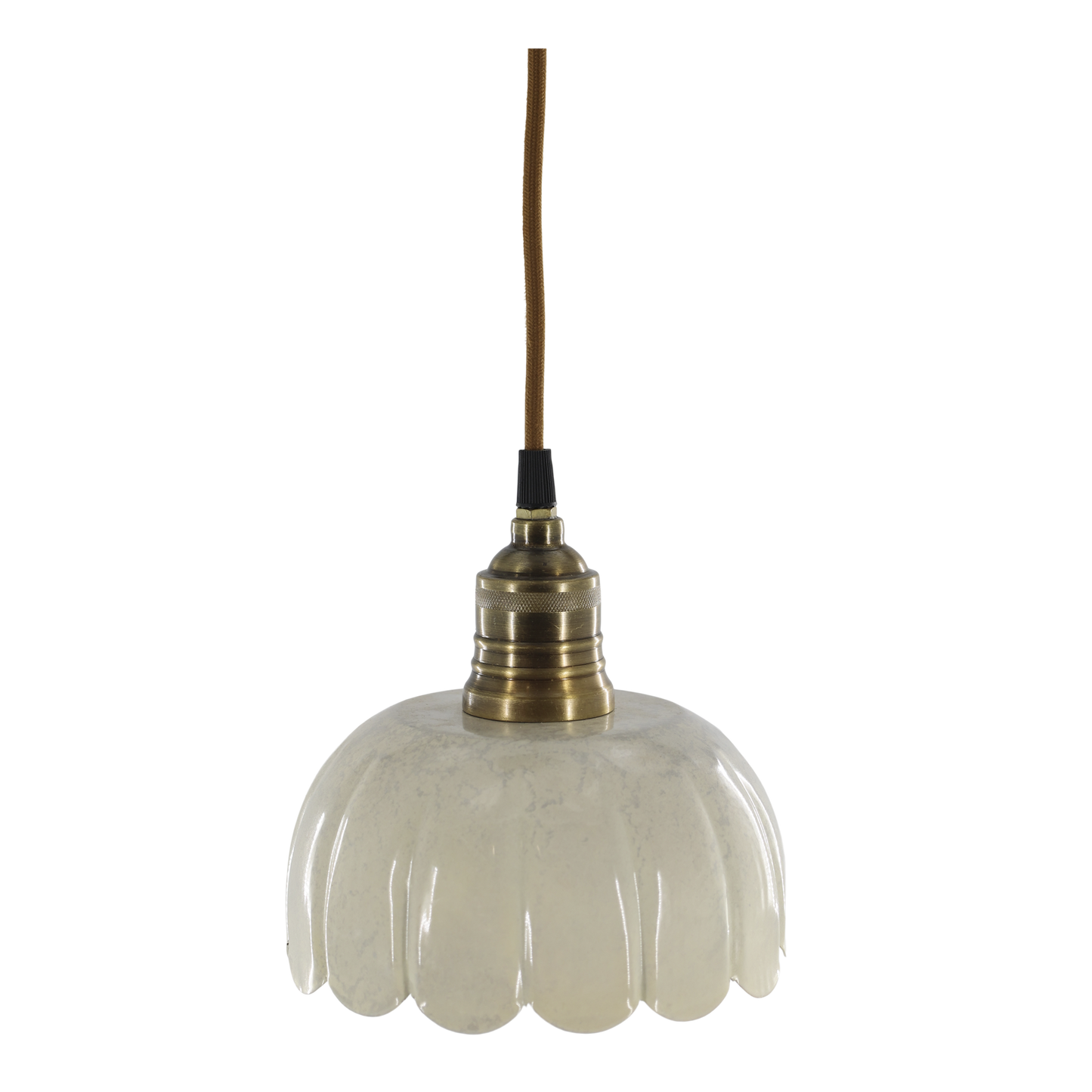 Taklampe Lunel Emalje H16/Ø18 cm krem