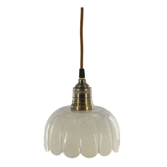 Taklampe Lunel Emalje H16/Ø18 cm krem