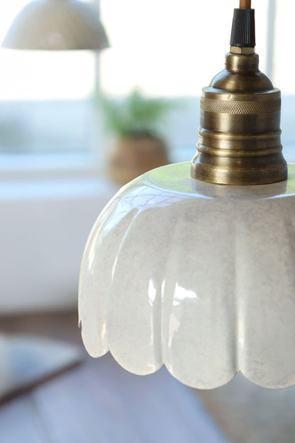 Taklampe Lunel Emalje H16/Ø18 cm krem