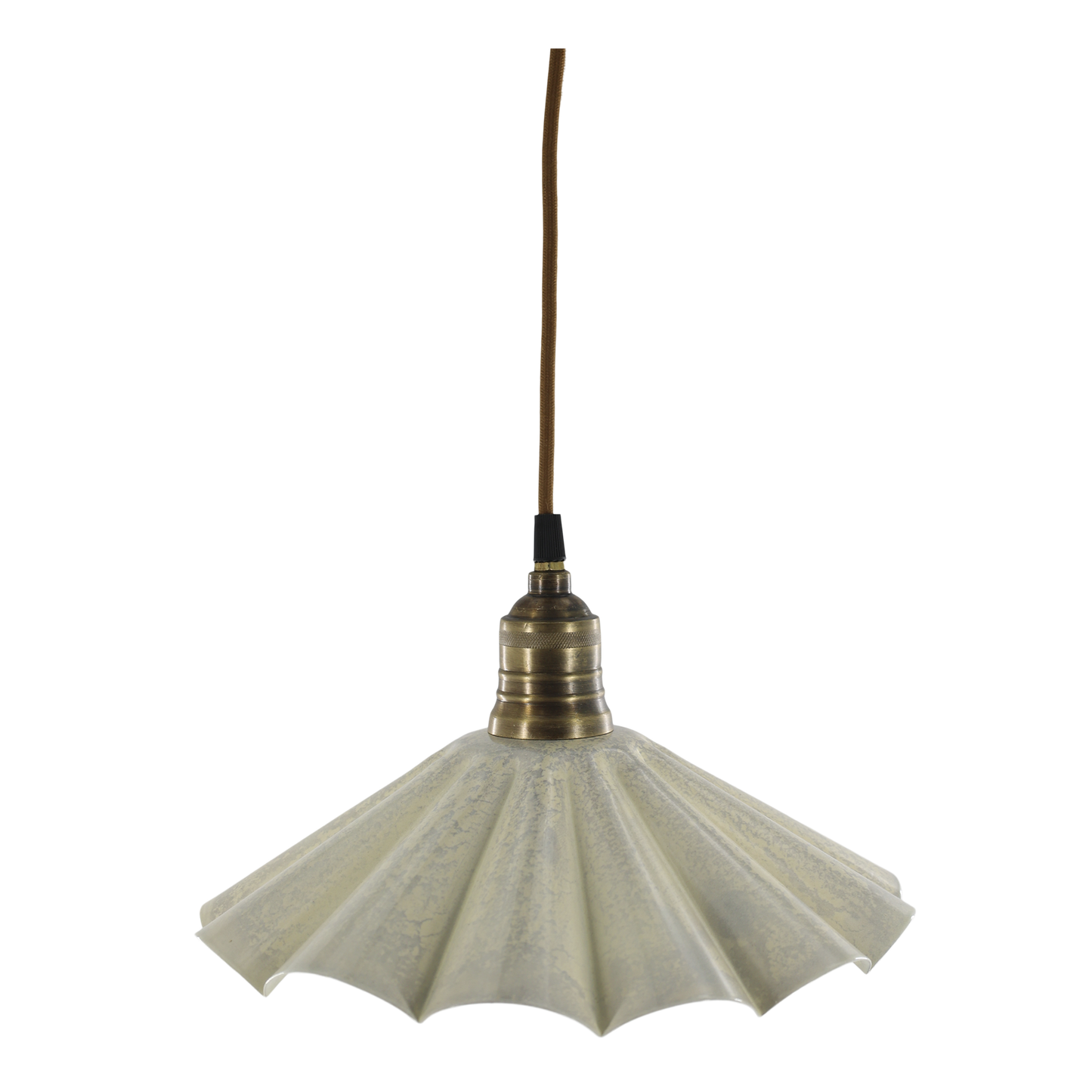 Taklampe Lunel Emalje H17/Ø30 cm krem
