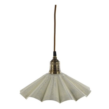Taklampe Lunel Emalje H17/Ø30 cm krem