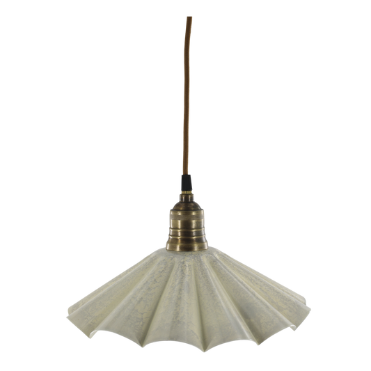 Taklampe Lunel Emalje H17/Ø30 cm krem