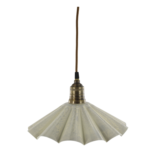 Taklampe Lunel Emalje H17/Ø30 cm krem