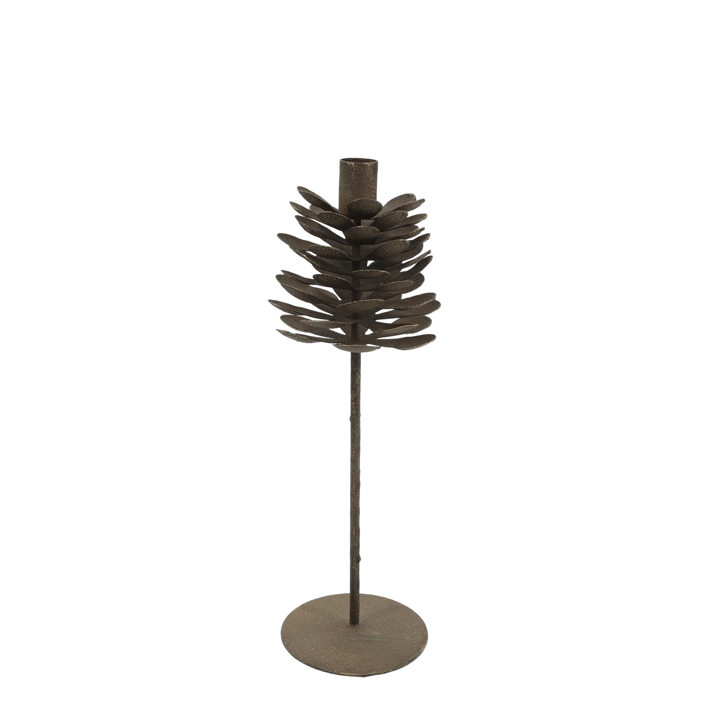 Julelysestake Kjegle H33/Ø10 cm antikk mokka