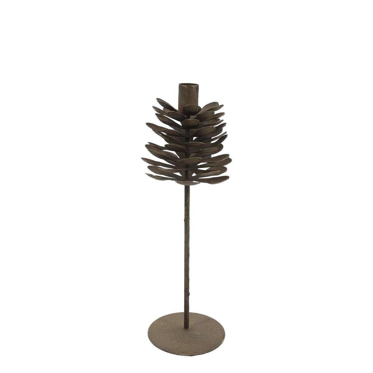 Julelysestake Kjegle H33/Ø10 cm antikk mokka