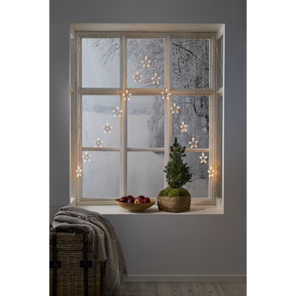 Belysning Jul gardin med stjerne 125x120 cm