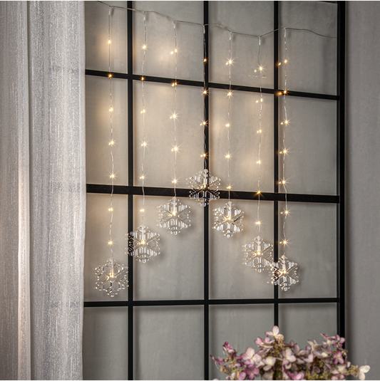 Belysning Jul Lysgardin Snowflake 60x85 cm