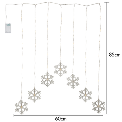 Belysning Jul Lysgardin Snowflake 60x85 cm