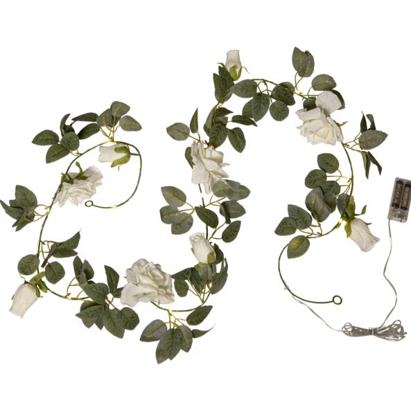 Div. belysning Lyslenke roser og blader 200 cm