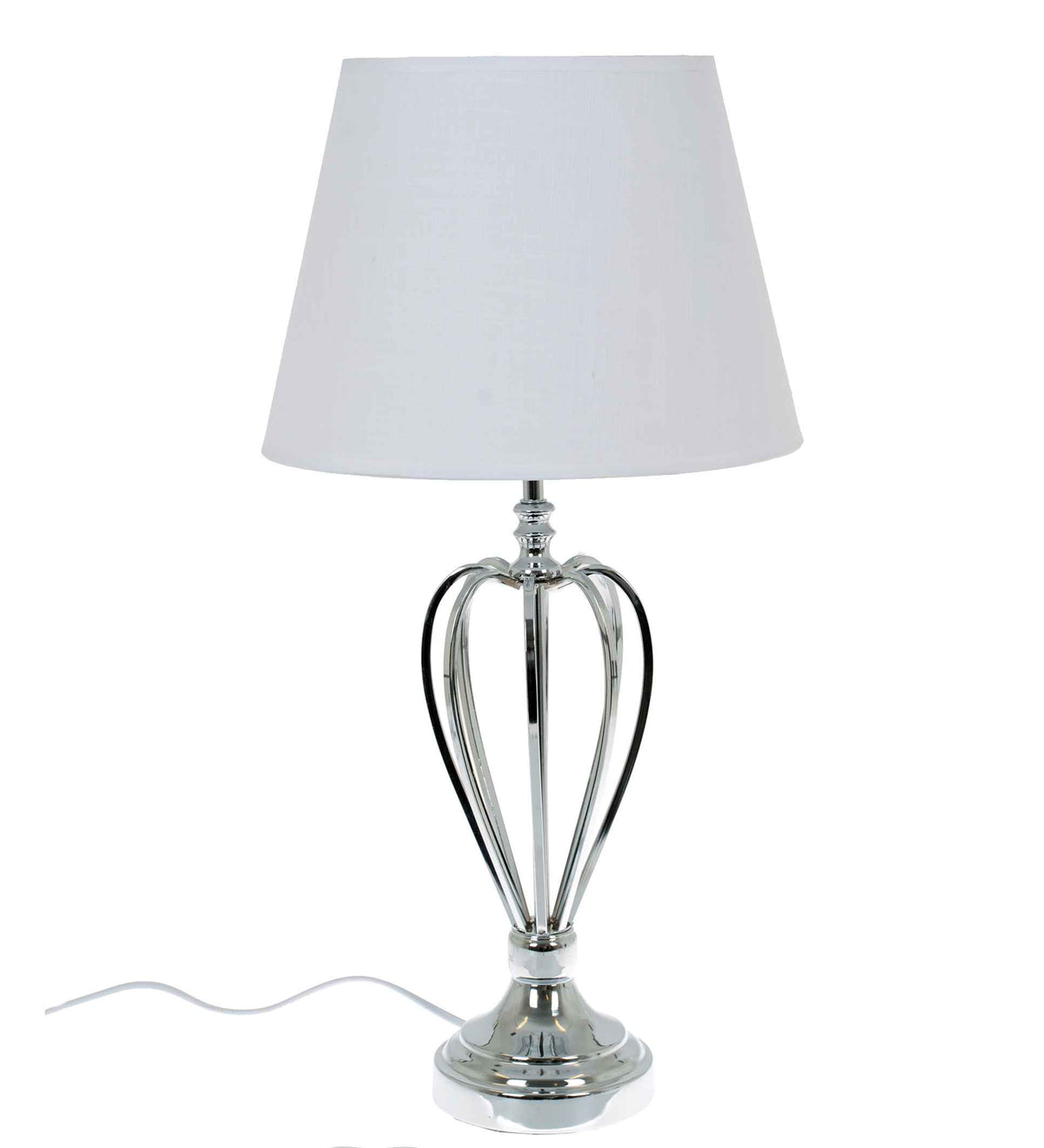 Bordlampe Lampfot Krone 40 cm Sølv