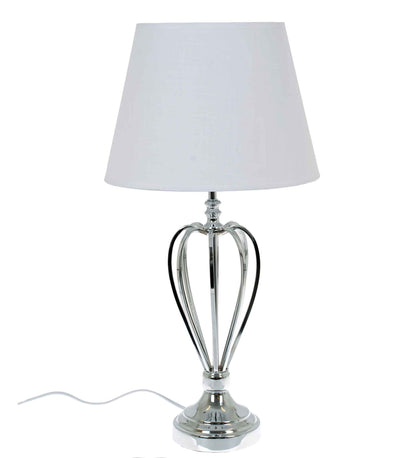 Bordlampe Lampfot Krone 40 cm Sølv