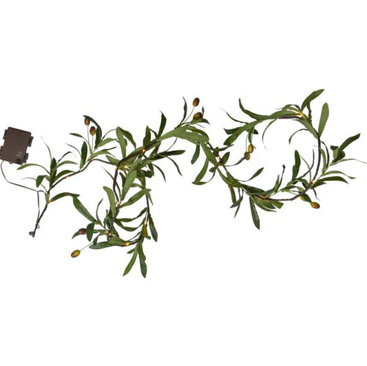 Hagebelysning lyslenke Girland Oliv