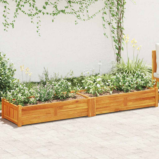 Utendørs Blomsterkasse Plantekasse Tre akasietre 200x50x25 cm