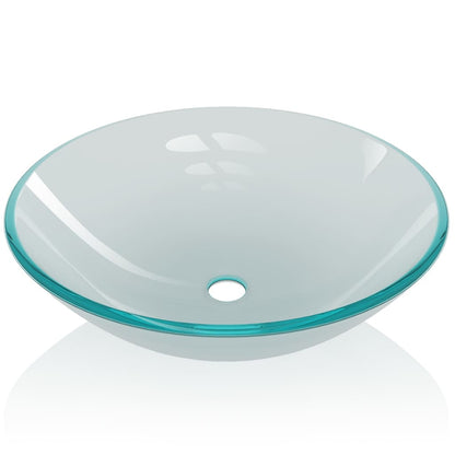 Baderomservant herdet glass 42 cm frostet