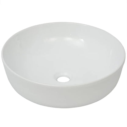 Baderomservant rund keramisk Hvit 41,5x13,5 cm