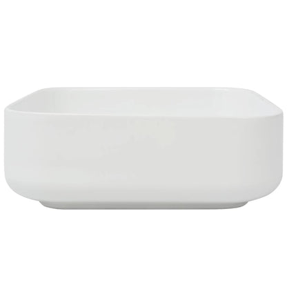 Baderomsvask kvadratisk keramisk Hvit 39x39x13,5 cm