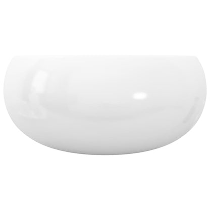 Baderomservant rund keramisk Hvit 40x15 cm