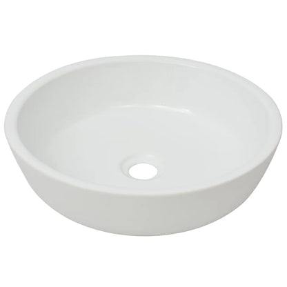 Baderomservant rund keramisk Hvit 42x12 cm