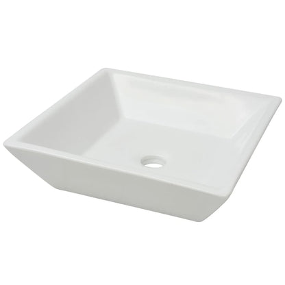 Baderomservant kvadratisk keramisk Hvit 41,5x41,5x12 cm