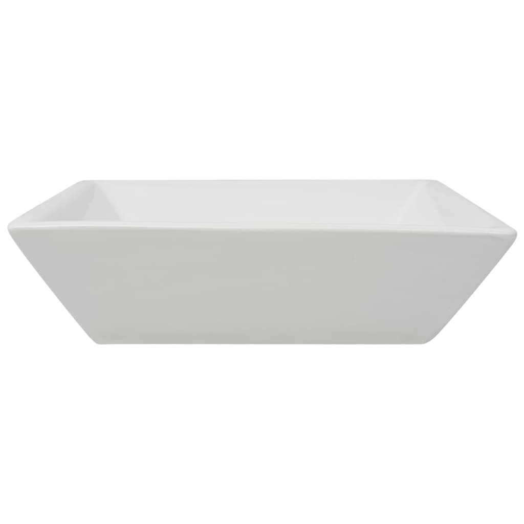Baderomservant kvadratisk keramisk Hvit 41,5x41,5x12 cm