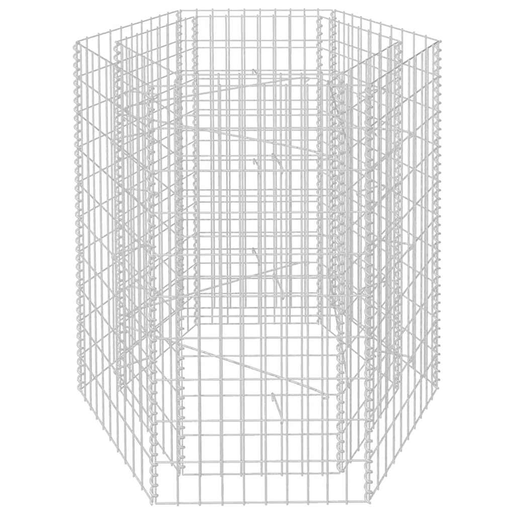 Gabion høybed sekskantet 100x90x100 cm