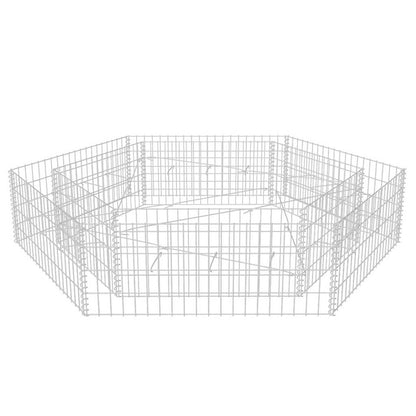 Gabion høybed sekskantet 200x173x40 cm