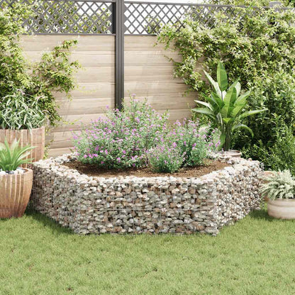 Gabion høybed sekskantet 200x173x40 cm
