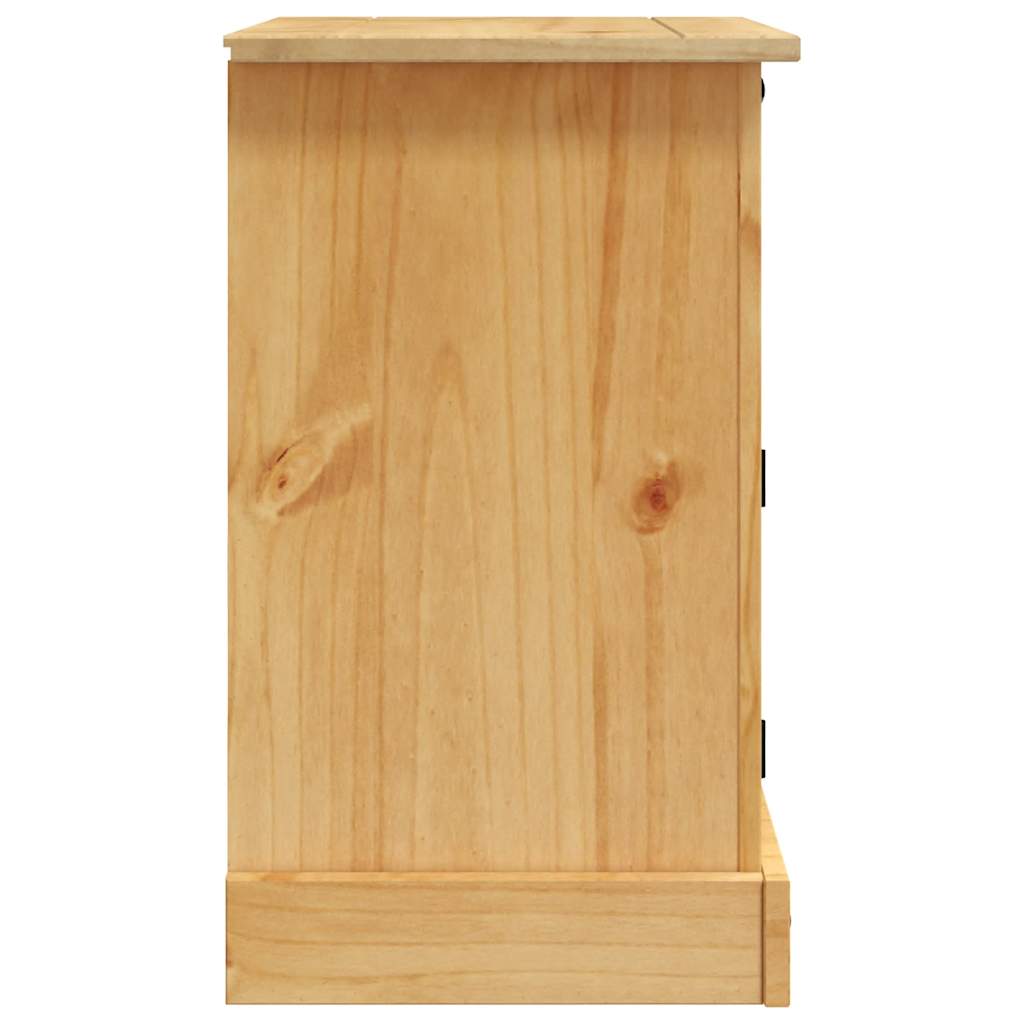 Nattbord Sengbord Tre meksikansk Corona-stil furu 53x39x66 cm
