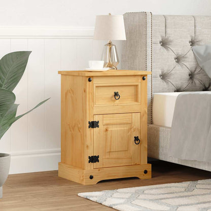 Nattbord Sengbord Tre meksikansk Corona-stil furu 53x39x66 cm
