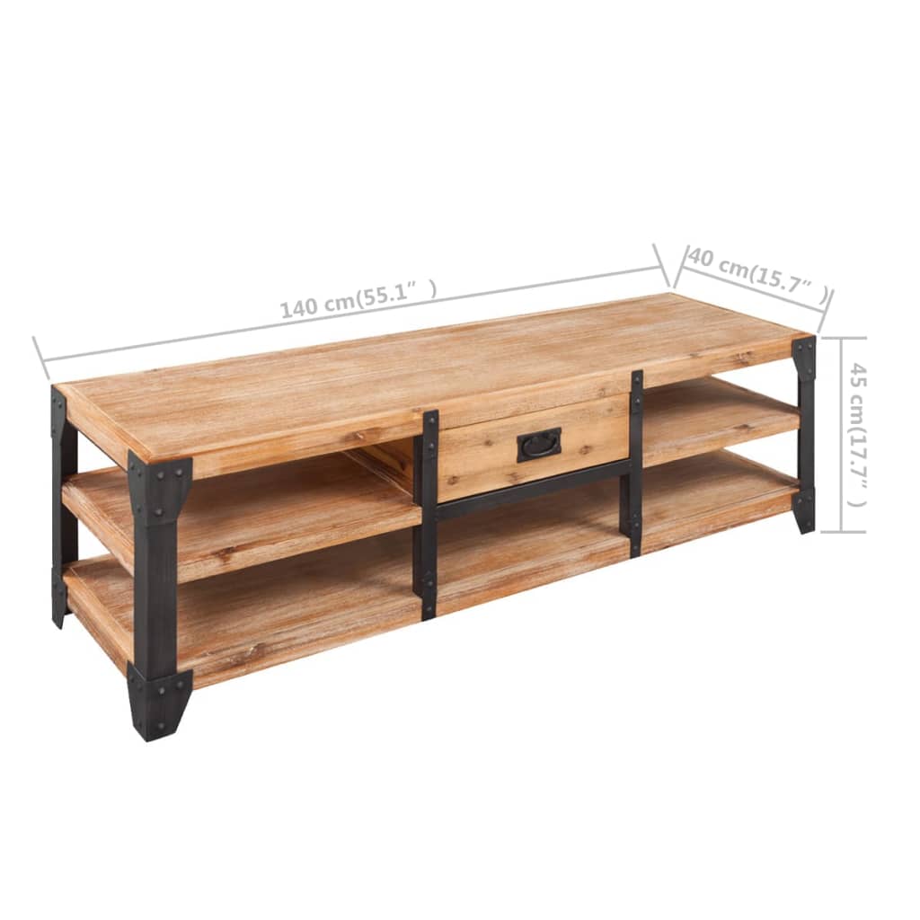 TV-Møbel Tre TV-benk heltre akasie 140x40x45 cm