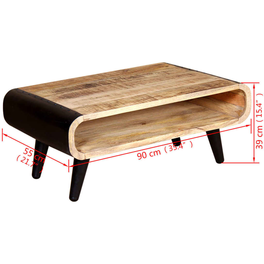 Salongbord Sofabord Tre Heltre Mango Kaffebord 90x55x39 cm